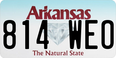 AR license plate 814WEO