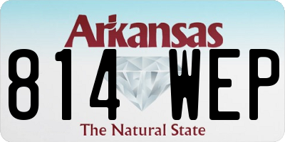 AR license plate 814WEP