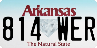 AR license plate 814WER