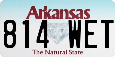 AR license plate 814WET
