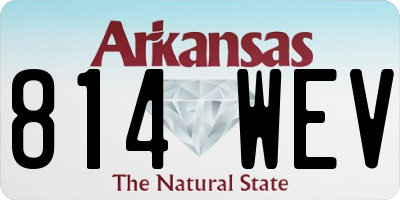 AR license plate 814WEV