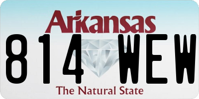 AR license plate 814WEW