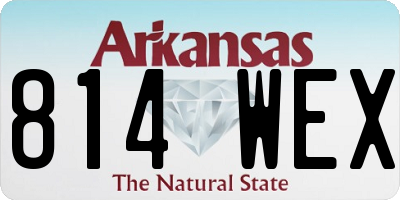 AR license plate 814WEX
