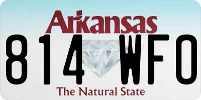 AR license plate 814WFO