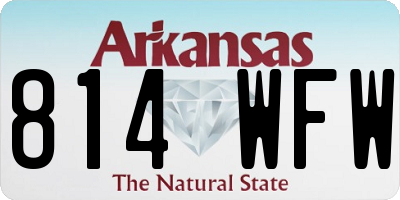 AR license plate 814WFW