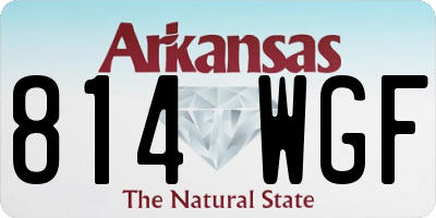 AR license plate 814WGF