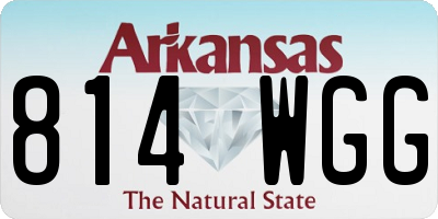 AR license plate 814WGG