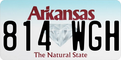 AR license plate 814WGH