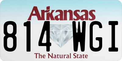 AR license plate 814WGI
