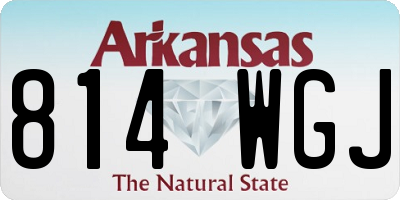 AR license plate 814WGJ