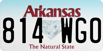 AR license plate 814WGO