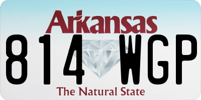 AR license plate 814WGP