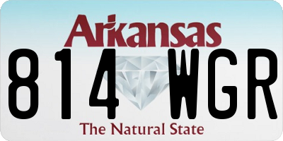 AR license plate 814WGR