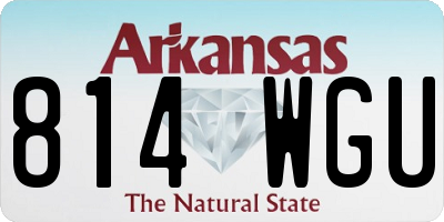 AR license plate 814WGU