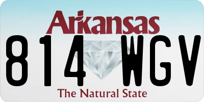 AR license plate 814WGV