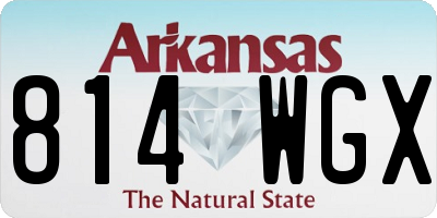 AR license plate 814WGX
