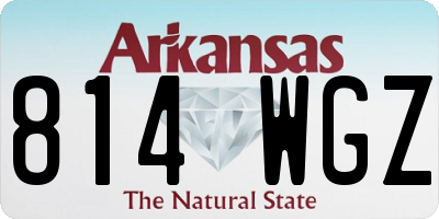 AR license plate 814WGZ