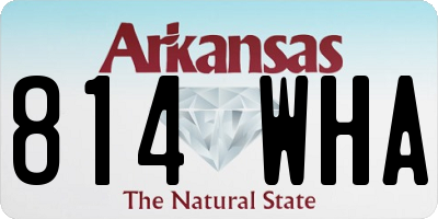 AR license plate 814WHA