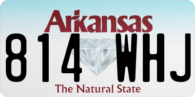 AR license plate 814WHJ