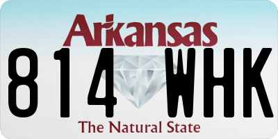 AR license plate 814WHK