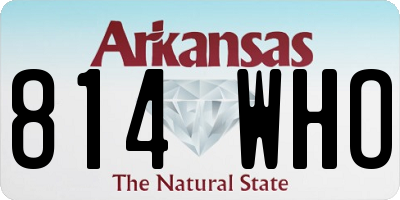 AR license plate 814WHO