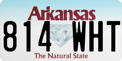 AR license plate 814WHT
