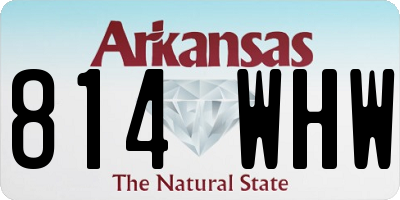 AR license plate 814WHW