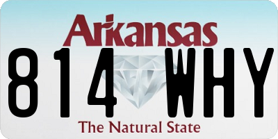 AR license plate 814WHY