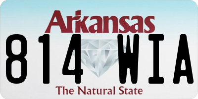 AR license plate 814WIA