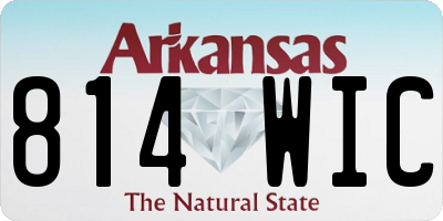 AR license plate 814WIC