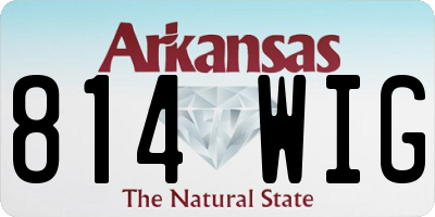 AR license plate 814WIG