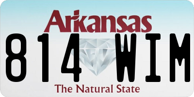AR license plate 814WIM