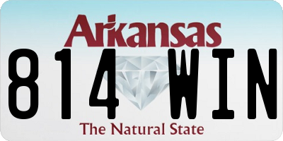 AR license plate 814WIN