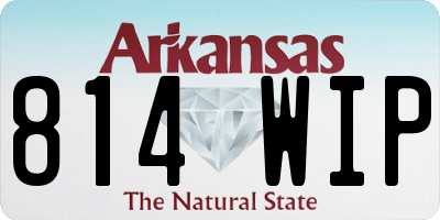 AR license plate 814WIP