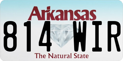 AR license plate 814WIR