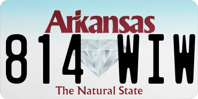 AR license plate 814WIW