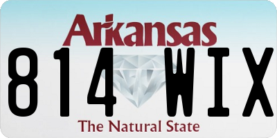 AR license plate 814WIX