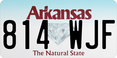 AR license plate 814WJF