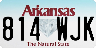 AR license plate 814WJK