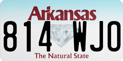AR license plate 814WJO