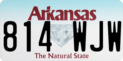 AR license plate 814WJW