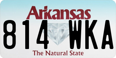 AR license plate 814WKA