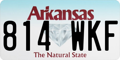 AR license plate 814WKF
