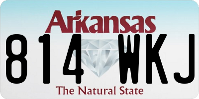 AR license plate 814WKJ