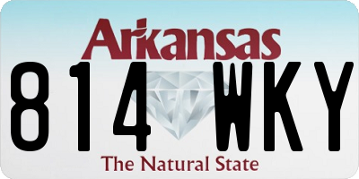 AR license plate 814WKY