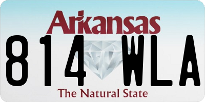 AR license plate 814WLA