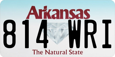 AR license plate 814WRI