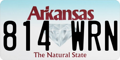 AR license plate 814WRN