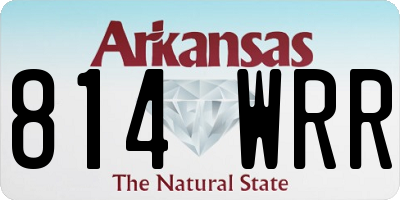 AR license plate 814WRR