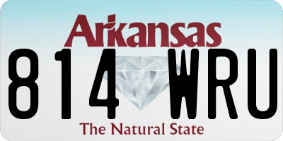 AR license plate 814WRU